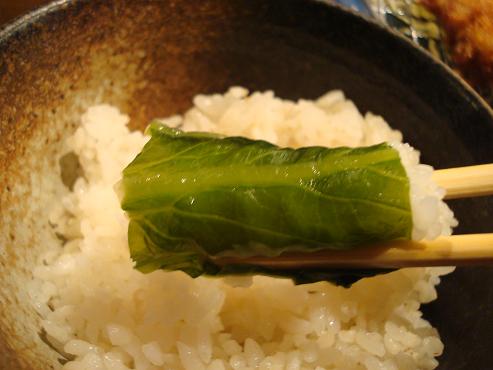 広島菜＋麦飯